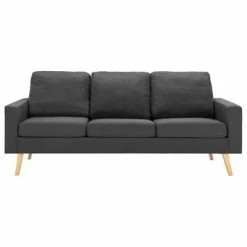 VidaXL Ensemble de canapés 3 pcs Tissu Gris foncé -Canapés Soldes 2022 image 3 3056645