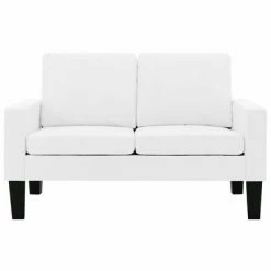 VidaXL Ensemble de canapés 2 pcs Blanc Similicuir 8 VidaXL Ensemble de canapés 2 pcs Blanc Similicuir -Canapés Soldes 2022 image 3 3056660