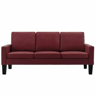 VidaXL Ensemble de canapés 2 pcs Rouge bordeaux Similicuir 3 VidaXL Ensemble de canapés 2 pcs Rouge bordeaux Similicuir – Image 3