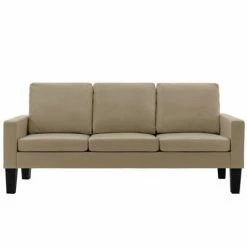 VidaXL Ensemble de canapés 2 pcs Cappuccino Similicuir -Canapés Soldes 2022 image 3 3056682