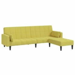 VidaXL Canapé-lit 2 places et deux oreillers repose-pied Vert Tissu 8 VidaXL Canapé-lit 2 places et deux oreillers repose-pied Vert Tissu -Canapés Soldes 2022 image 3 3080680
