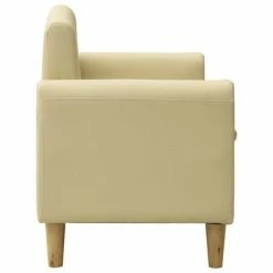 VidaXL Canapé à 2 places pour enfants Blanc crème Similicuir -Canapés Soldes 2022 image 3 325506