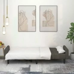 VidaXL Canapé-lit à 2 places Gris foncé Velours 8 VidaXL Canapé-lit à 2 places Gris foncé Velours -Canapés Soldes 2022 image 3 337380