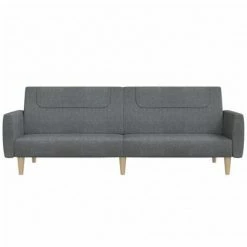 VidaXL Canapé-lit à 2 places Gris clair Tissu -Canapés Soldes 2022 image 3 337403