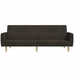 VidaXL Canapé-lit à 2 places Marron foncé Tissu 8 VidaXL Canapé-lit à 2 places Marron foncé Tissu -Canapés Soldes 2022 image 3 337408