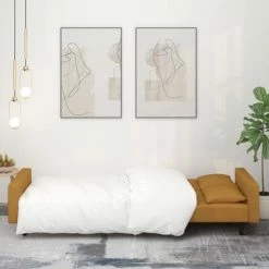 VidaXL Canapé-lit à 2 places avec deux oreillers Marron Velours 8 VidaXL Canapé-lit à 2 places avec deux oreillers Marron Velours -Canapés Soldes 2022 image 3 337459