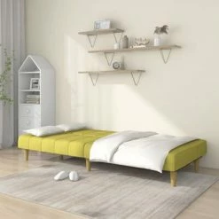 VidaXL Canapé-lit à 2 places Vert Tissu -Canapés Soldes 2022 image 3 337484