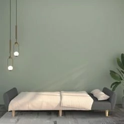 VidaXL Canapé-lit à 2 places Gris clair Tissu -Canapés Soldes 2022 image 3 337523