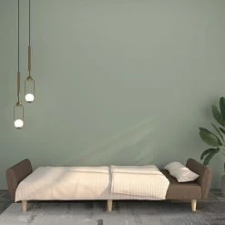 VidaXL Canapé-lit à 2 places Taupe Tissu -Canapés Soldes 2022 image 3 337533