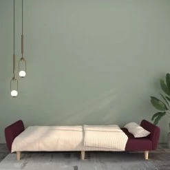 VidaXL Canapé-lit à 2 places Violet Tissu -Canapés Soldes 2022 image 3 337534