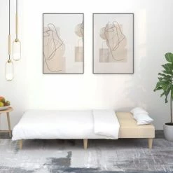 VidaXL Canapé-lit à 2 places Crème Tissu 8 VidaXL Canapé-lit à 2 places Crème Tissu -Canapés Soldes 2022 image 3 337549