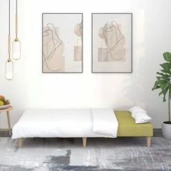 VidaXL Canapé-lit à 2 places Vert Tissu -Canapés Soldes 2022 image 3 337553