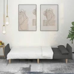 VidaXL Canapé-lit à 2 places avec deux oreillers Gris foncé Tissu 8 VidaXL Canapé-lit à 2 places avec deux oreillers Gris foncé Tissu -Canapés Soldes 2022 image 3 337559