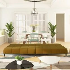 VidaXL Canapé-lit à 2 places Marron Velours -Canapés Soldes 2022 image 3 337579