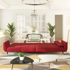 VidaXL Canapé-lit à 2 places et deux oreillers Rouge bordeaux Velours 8 VidaXL Canapé-lit à 2 places et deux oreillers Rouge bordeaux Velours -Canapés Soldes 2022 image 3 337587