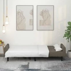 VidaXL Canapé-lit à 2 places Gris foncé Tissu microfibre 8 VidaXL Canapé-lit à 2 places Gris foncé Tissu microfibre -Canapés Soldes 2022 image 3 340668