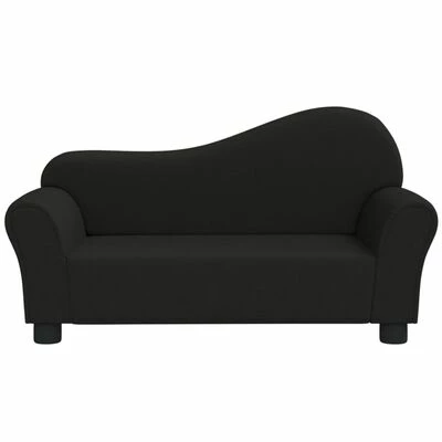 VidaXL Canapé pour enfants Noir Tissu 3 VidaXL Canapé pour enfants Noir Tissu – Image 3