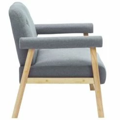 VidaXL Canapé à 2 places Tissu Gris clair 9 VidaXL Canapé à 2 places Tissu Gris clair -Canapés Soldes 2022 image 4 246643