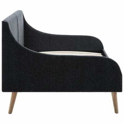 VidaXL Cadre de lit de jour Tissu Gris foncé 4 VidaXL Cadre de lit de jour Tissu Gris foncé – Image 4