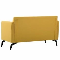VidaXL Canapé à 2 places Revêtement en tissu 115x60x67 cm Jaune -Canapés Soldes 2022 image 4 247181