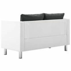 VidaXL Ensemble de canapé 2 pcs Similicuir Blanc et gris foncé 9 VidaXL Ensemble de canapé 2 pcs Similicuir Blanc et gris foncé -Canapés Soldes 2022 image 4 275517