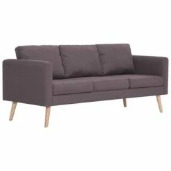 VidaXL Ensemble de canapé 2 pcs Tissu Taupe -Canapés Soldes 2022 image 4 276858