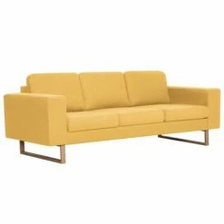 VidaXL Ensemble de canapé 2 pcs Tissu Jaune 9 VidaXL Ensemble de canapé 2 pcs Tissu Jaune -Canapés Soldes 2022 image 4 276864