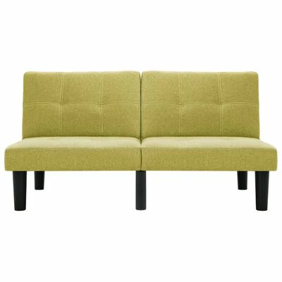 VidaXL Canapé à 2 places Vert Tissu 4 VidaXL Canapé à 2 places Vert Tissu – Image 4