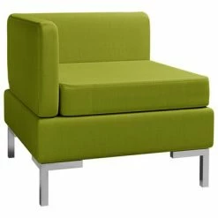 VidaXL Canapé d'angle sectionnel avec coussin Tissu Vert 9 VidaXL Canapé d'angle sectionnel avec coussin Tissu Vert -Canapés Soldes 2022 image 4 287015