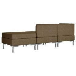 VidaXL Ensemble de canapés 3 pcs Tissu Marron 9 VidaXL Ensemble de canapés 3 pcs Tissu Marron -Canapés Soldes 2022 image 4 287063