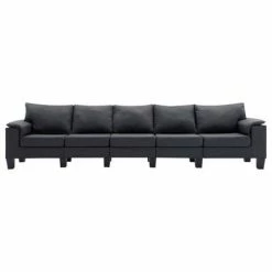 VidaXL Canapé à 5 places Gris foncé Tissu -Canapés Soldes 2022 image 4 287101
