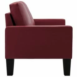 VidaXL Canapé à 2 places Rouge bordeaux Similicuir 9 VidaXL Canapé à 2 places Rouge bordeaux Similicuir -Canapés Soldes 2022 image 4 288755