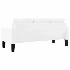VidaXL Ensemble de canapés 2 pcs Blanc Similicuir -Canapés Soldes 2022 image 4 3056668