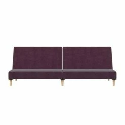 VidaXL Canapé-lit à 2 places avec repose-pied Violet Tissu -Canapés Soldes 2022 image 4 3080476