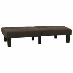 VidaXL Canapé-lit Marron foncé Tissu -Canapés Soldes 2022 image 4 323611