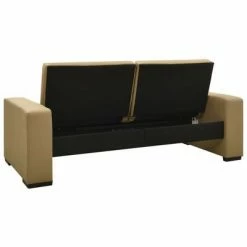 VidaXL Canapé-lit Cappuccino Similicuir -Canapés Soldes 2022 image 4 323619