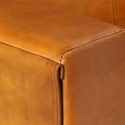 VidaXL Fauteuil Brun roux Cuir véritable -Canapés Soldes 2022 image 4 325117