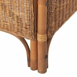 VidaXL Canapé 2 places Marron clair Rotin naturel et lin -Canapés Soldes 2022 image 4 325468