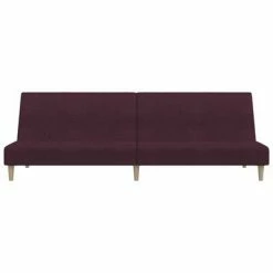 VidaXL Canapé-lit à 2 places Violet Tissu -Canapés Soldes 2022 image 4 337285