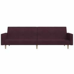 VidaXL Canapé-lit à 2 places Violet Tissu 9 VidaXL Canapé-lit à 2 places Violet Tissu -Canapés Soldes 2022 image 4 337297