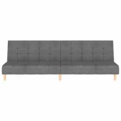 VidaXL Canapé-lit à 2 places Gris clair Tissu -Canapés Soldes 2022 image 4 337343