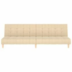 VidaXL Canapé-lit à 2 places Crème Tissu 9 VidaXL Canapé-lit à 2 places Crème Tissu -Canapés Soldes 2022 image 4 337346