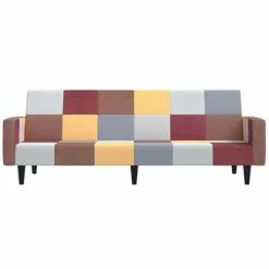 VidaXL Canapé-lit à 2 places Tissu -Canapés Soldes 2022 image 4 337476