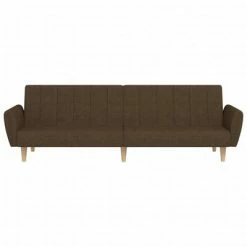 VidaXL Canapé-lit à 2 places Marron Tissu 9 VidaXL Canapé-lit à 2 places Marron Tissu -Canapés Soldes 2022 image 4 337527