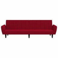 VidaXL Canapé-lit à 2 places Rouge bordeaux Velours 9 VidaXL Canapé-lit à 2 places Rouge bordeaux Velours -Canapés Soldes 2022 image 4 337541