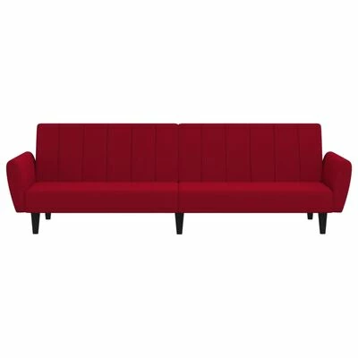 VidaXL Canapé-lit à 2 places Rouge bordeaux Velours 4 VidaXL Canapé-lit à 2 places Rouge bordeaux Velours – Image 4