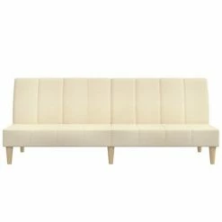 VidaXL Canapé-lit à 2 places Crème Tissu 9 VidaXL Canapé-lit à 2 places Crème Tissu -Canapés Soldes 2022 image 4 337549
