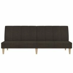 VidaXL Canapé-lit à 2 places Marron foncé Tissu -Canapés Soldes 2022 image 4 337551
