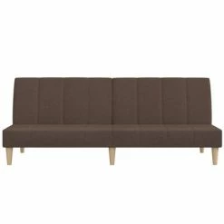 VidaXL Canapé-lit à 2 places Taupe Tissu -Canapés Soldes 2022 image 4 337556