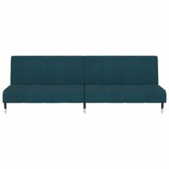VidaXL Canapé-lit à 2 places Bleu Velours -Canapés Soldes 2022 image 4 337570